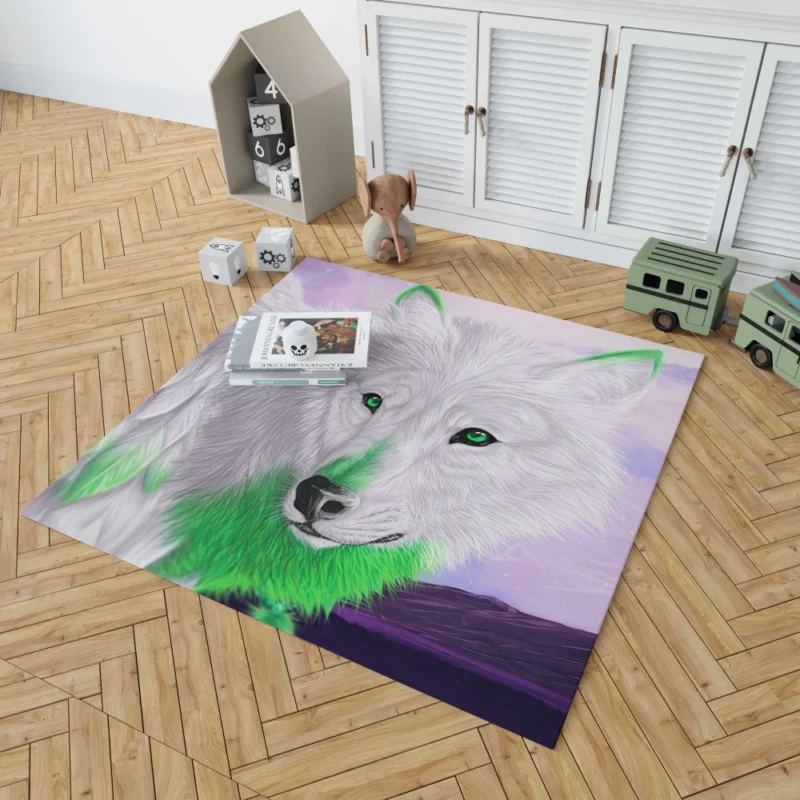 Fantasy Wolf Mystical Presence Rug 1