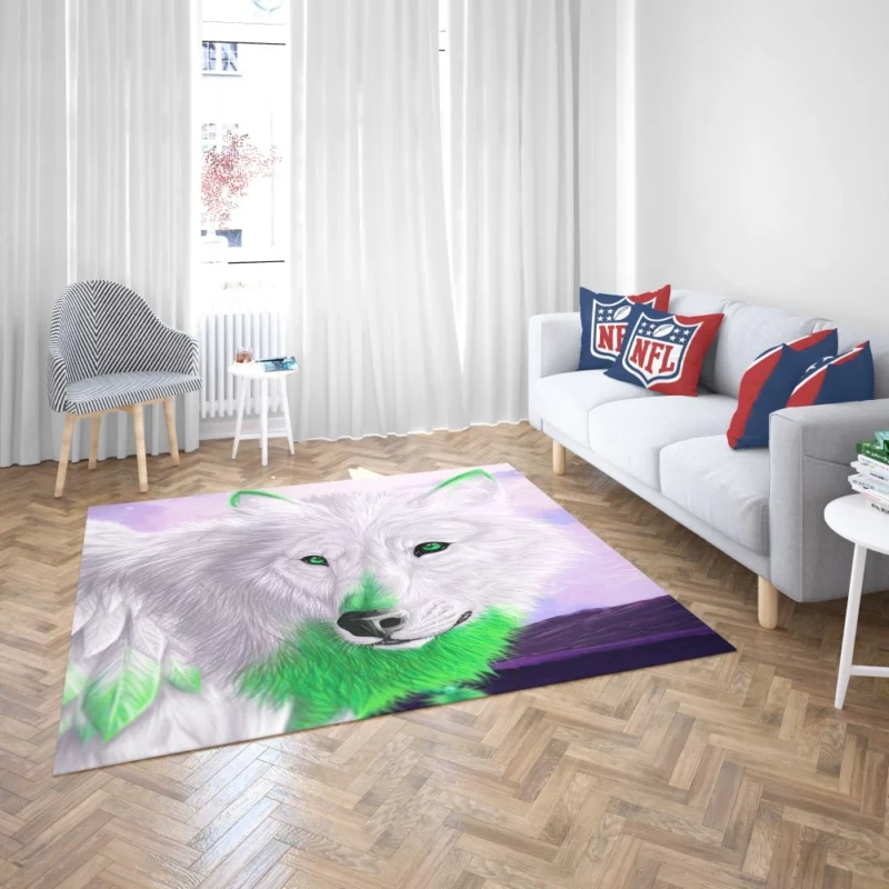 Fantasy Wolf Mystical Presence Rug 2