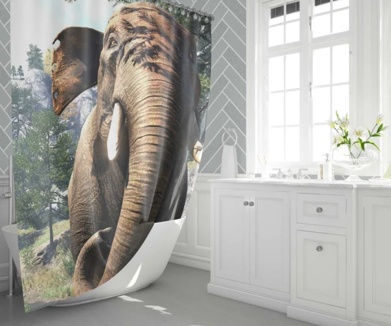 Far Cry 4 Elephant Expedition Shower Curtain 1