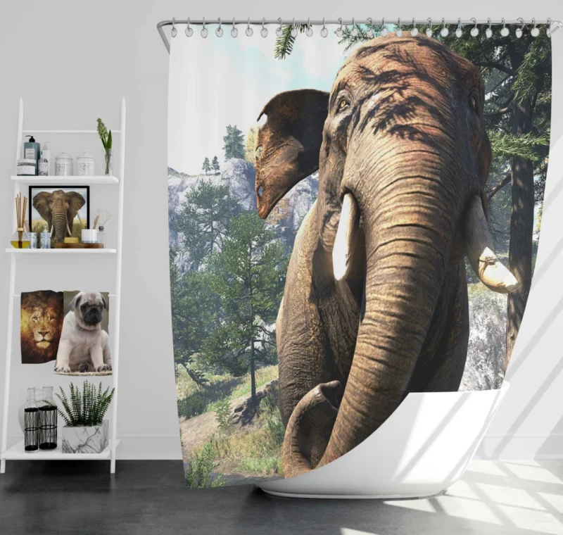 Far Cry 4 Elephant Expedition Shower Curtain