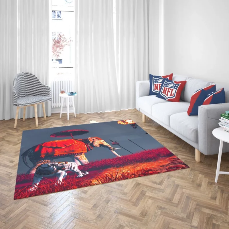 Far Cry 4 Wild Tiger & Majestic Elephant Rug 2