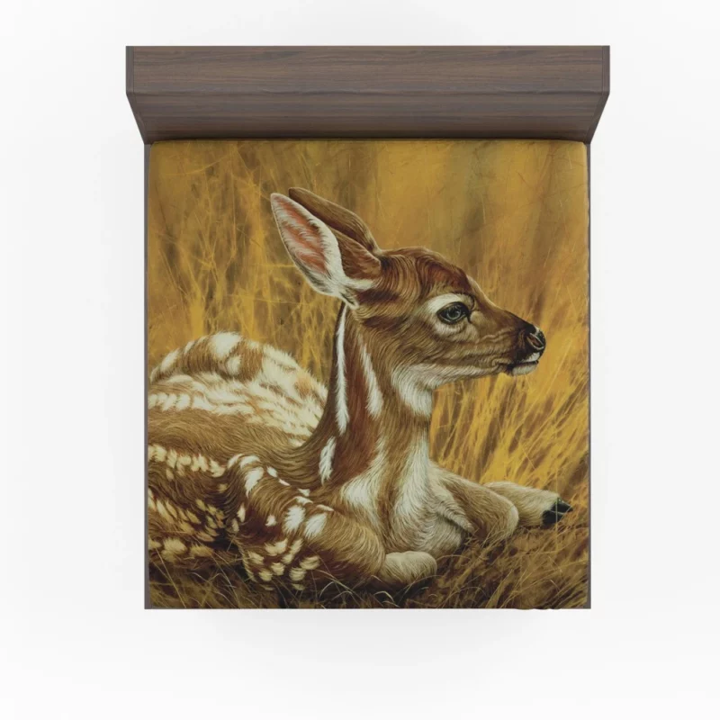 Fawn Camouflage Nature Concealment Fitted Sheet 1