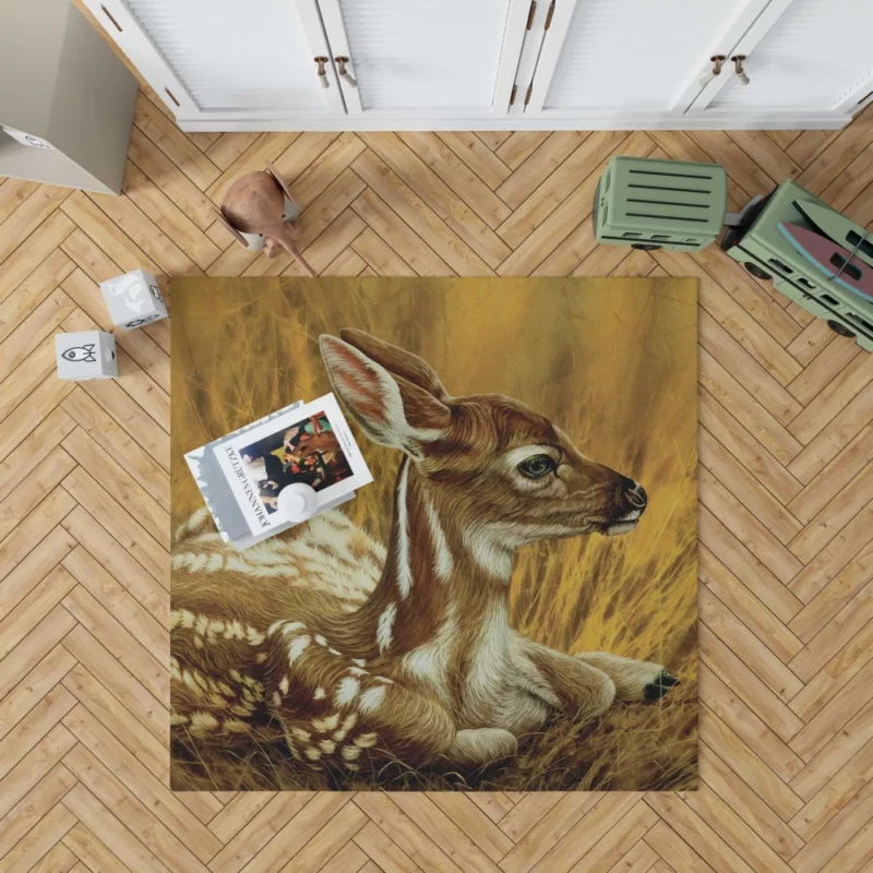 Fawn Camouflage Nature Concealment Rug