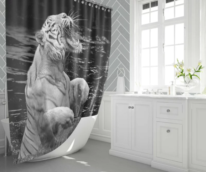 Fearsome Tiger Presence Shower Curtain 1