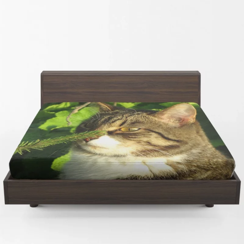 Feline Charm Whiskered Playfulness Fitted Sheet