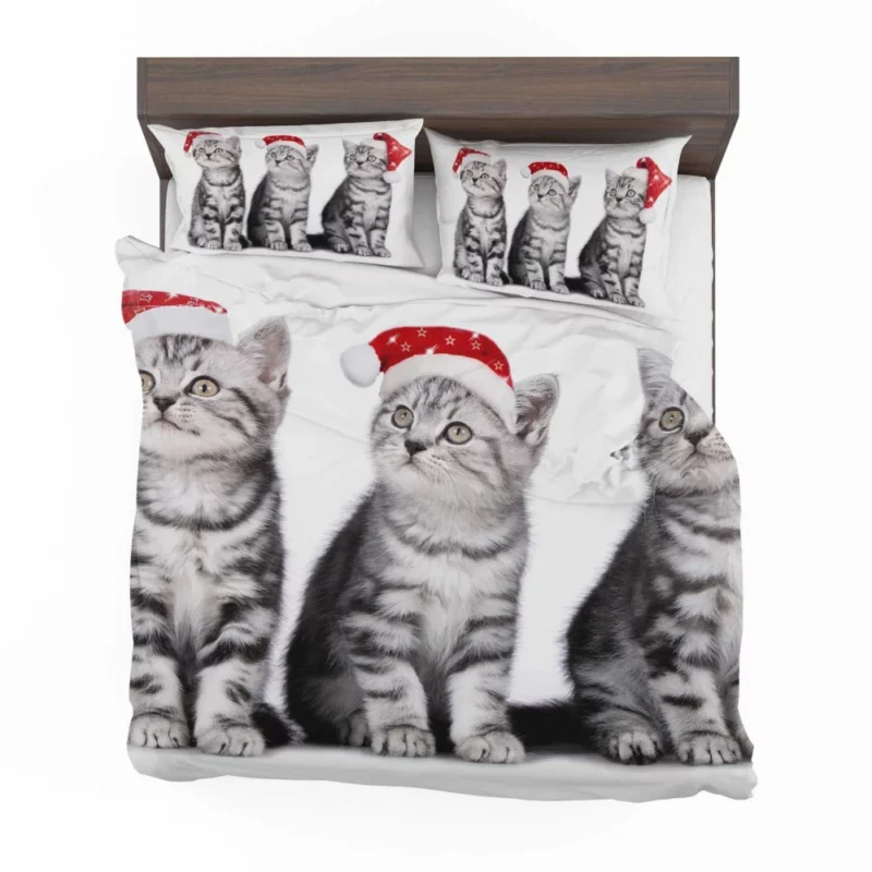 Feline Festive Greetings Santa Whiskers Bedding Set 1