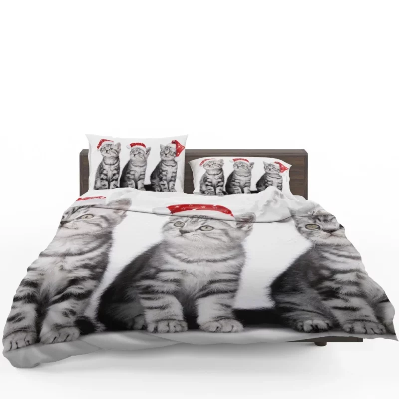 Feline Festive Greetings Santa Whiskers Bedding Set