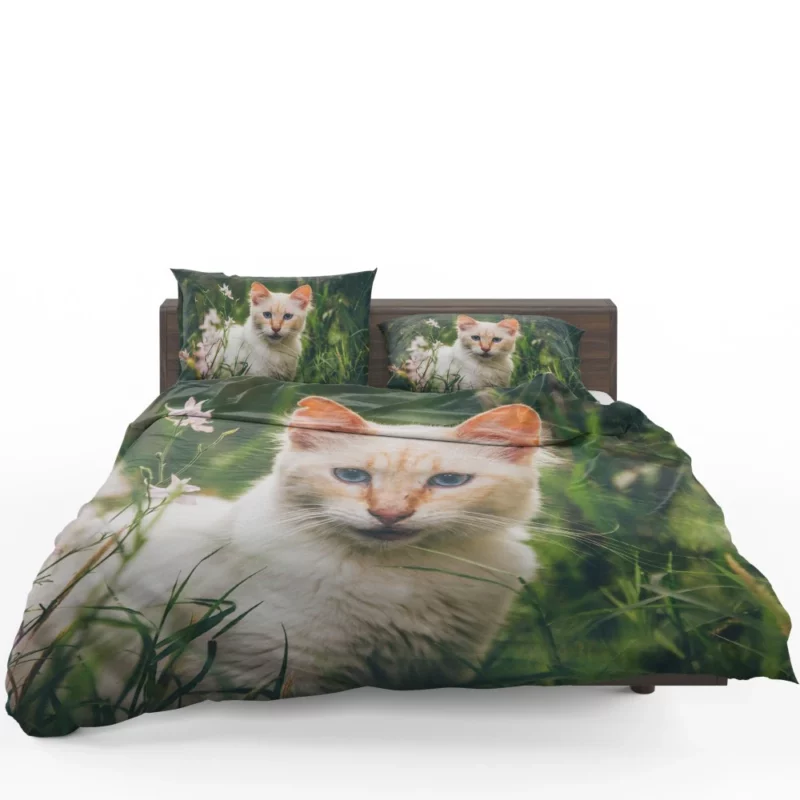 Feline Grace in Winter Wonderland Bedding Set