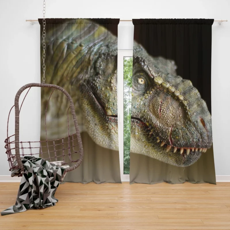 Fierce T-Rex Prehistoric Majesty Curtain