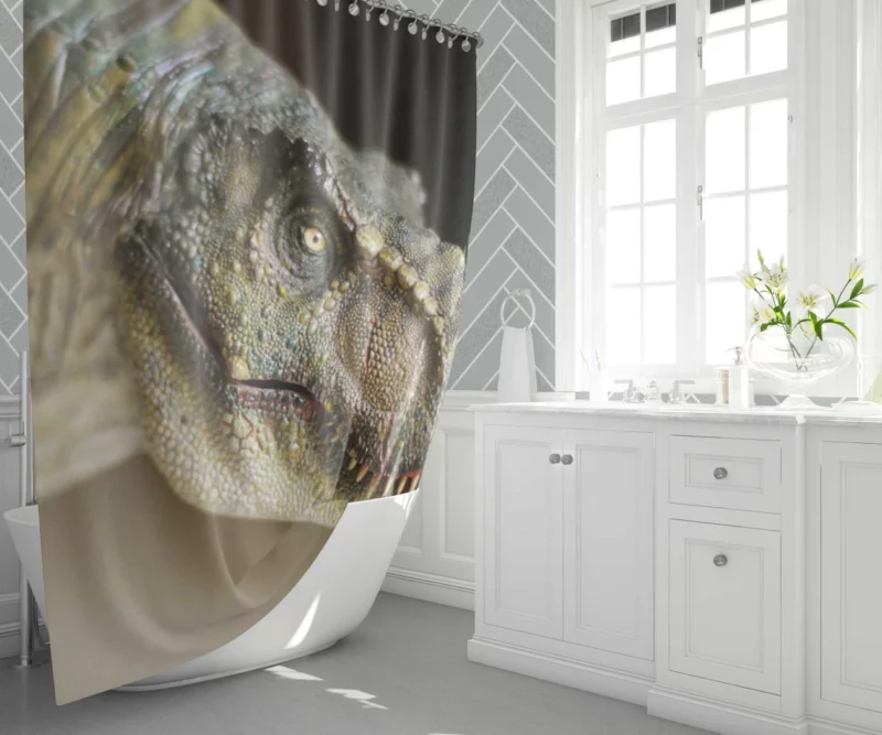 Fierce T-Rex Prehistoric Majesty Shower Curtain 1