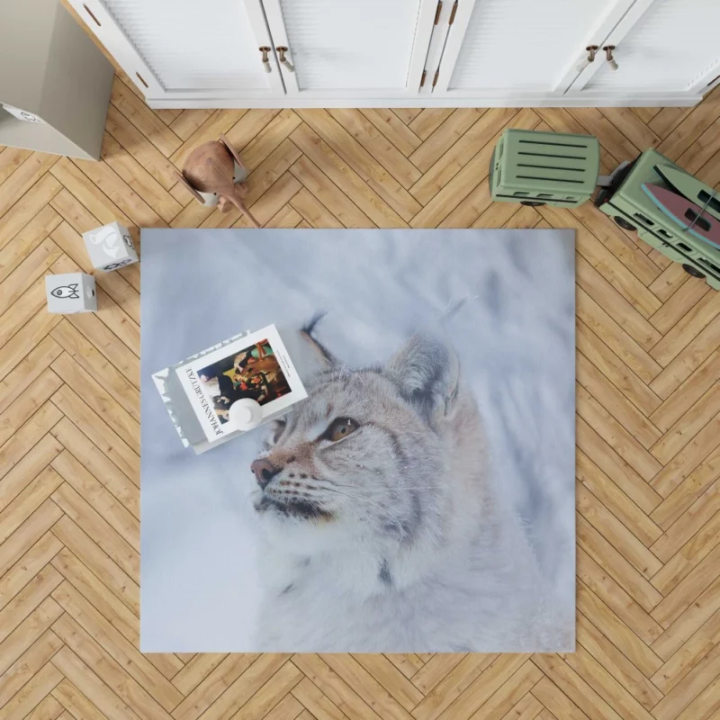 Fierce Wilderness Stance Lynx Rug