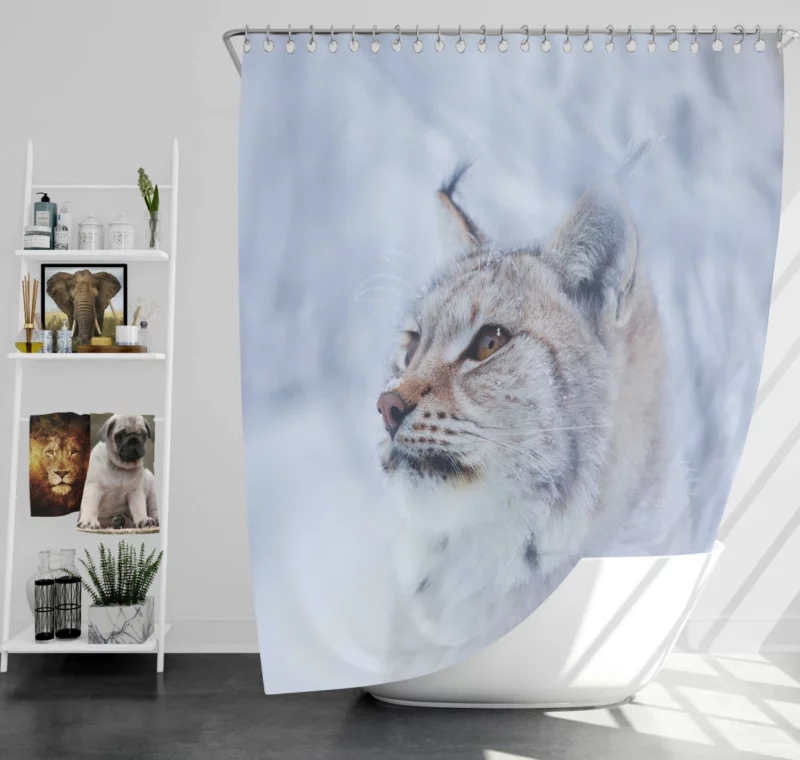 Fierce Wilderness Stance Lynx Shower Curtain