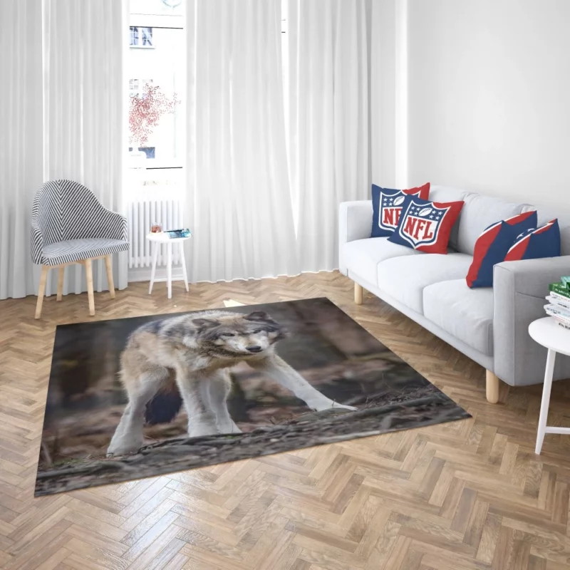 Fierce Wolf Gaze Untamed Majesty Rug 2