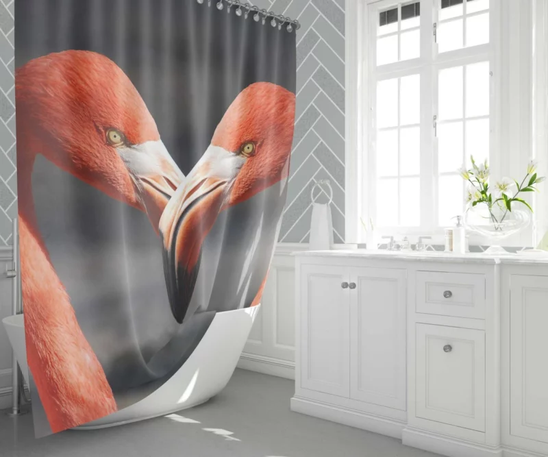 Flamingo Colorful Dance Tropical Splendor Shower Curtain 1