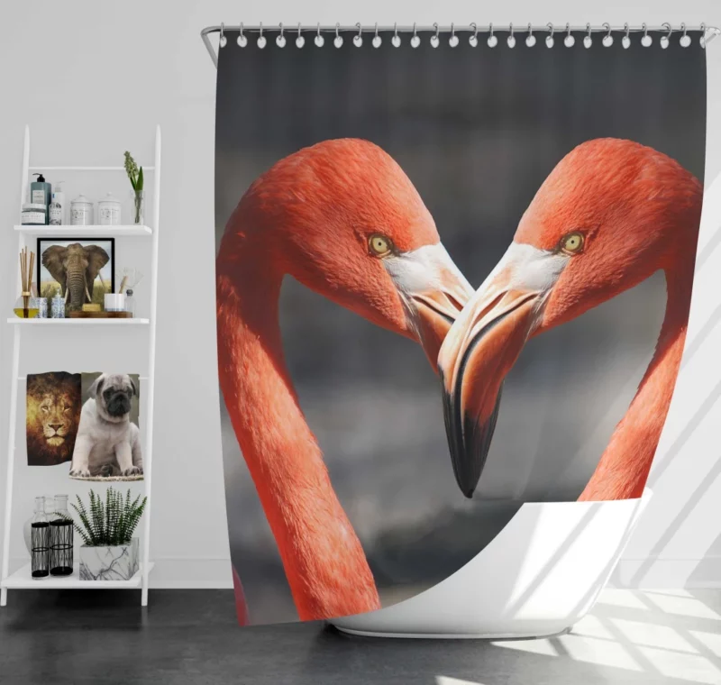 Flamingo Colorful Dance Tropical Splendor Shower Curtain