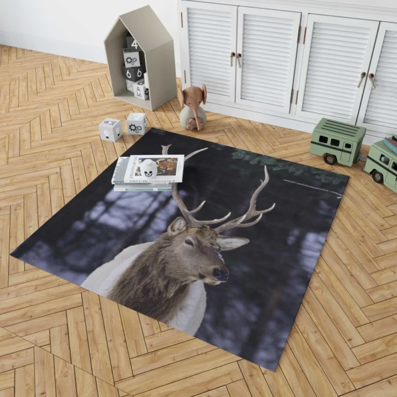 Forest Nobility Majestic Deer Rug 1