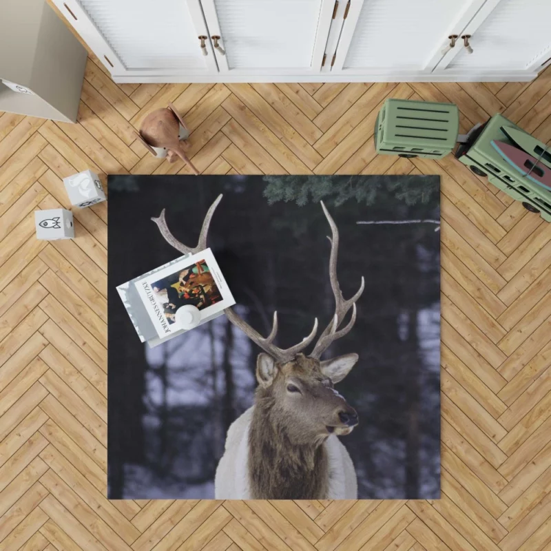 Forest Nobility Majestic Deer Rug