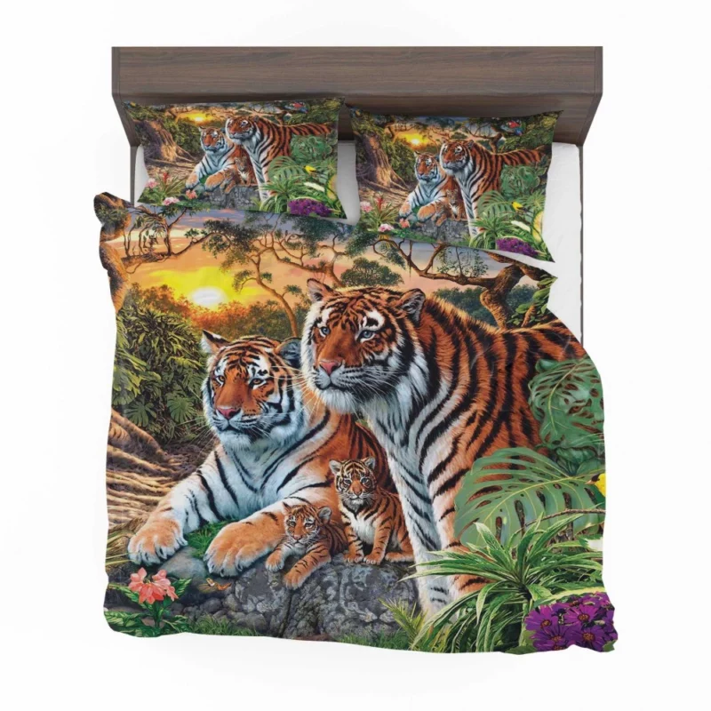 Forest Tiger Gaze Enchanted Beauty Bedding Set 1