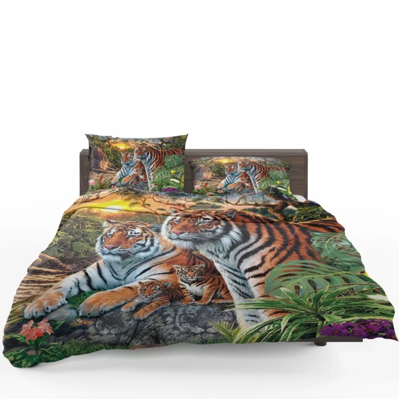 Forest Tiger Gaze Enchanted Beauty Bedding Set