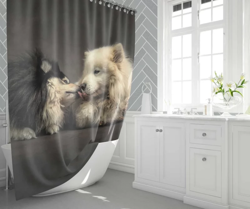 Forever Friends Canine and Human Bond Shower Curtain 1