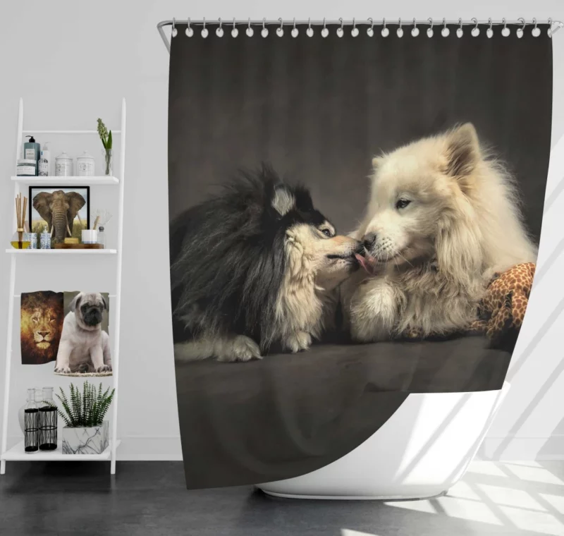 Forever Friends Canine and Human Bond Shower Curtain