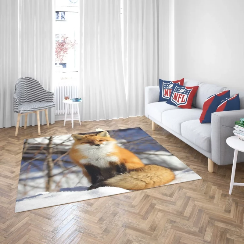 Fox Enigmatic Stare Wilderness Gaze Rug 2