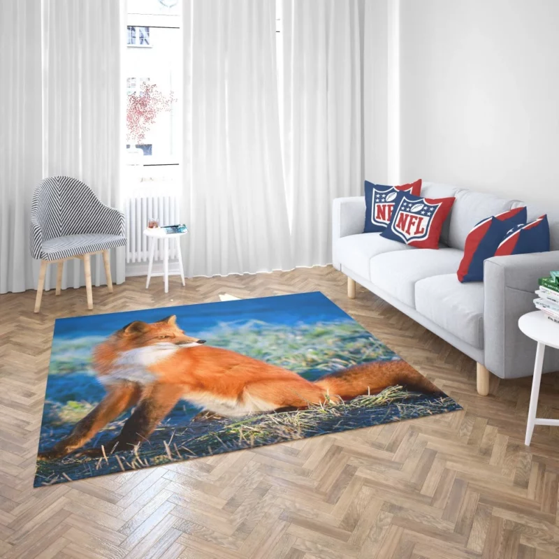 Fox Intense Stare Furry Fascination Rug 2