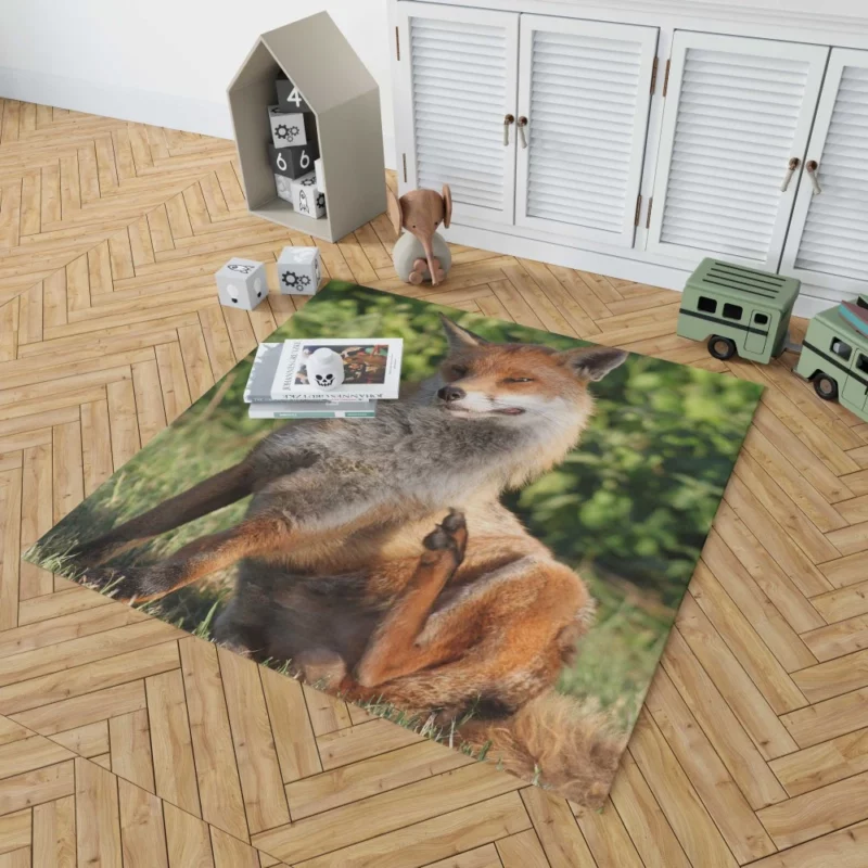 Fox Sly Charm Wilderness Intrigue Rug 1