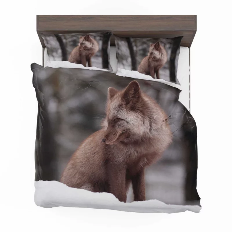 Fox in Snow Wilderness Whimsy Bedding Set 1