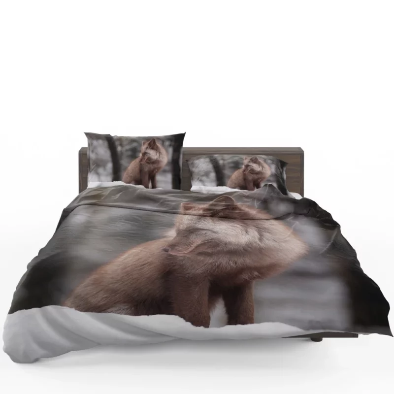 Fox in Snow Wilderness Whimsy Bedding Set