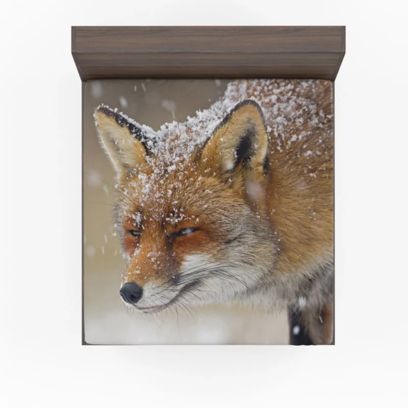 Fox in Snowfall Fitted Sheet 1