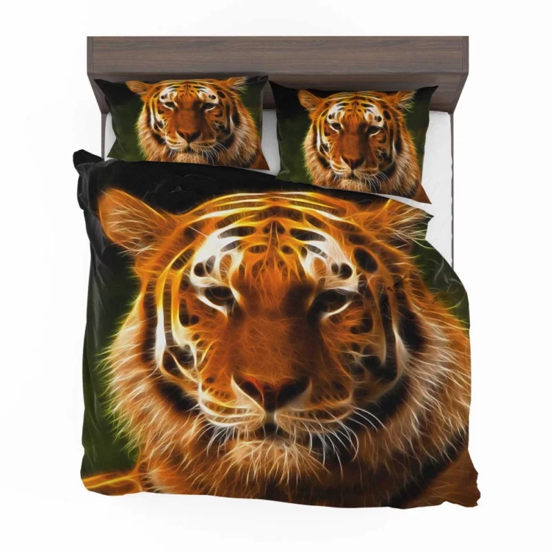 Fractal Tiger Wild Patterns Unleashed Bedding Set 1