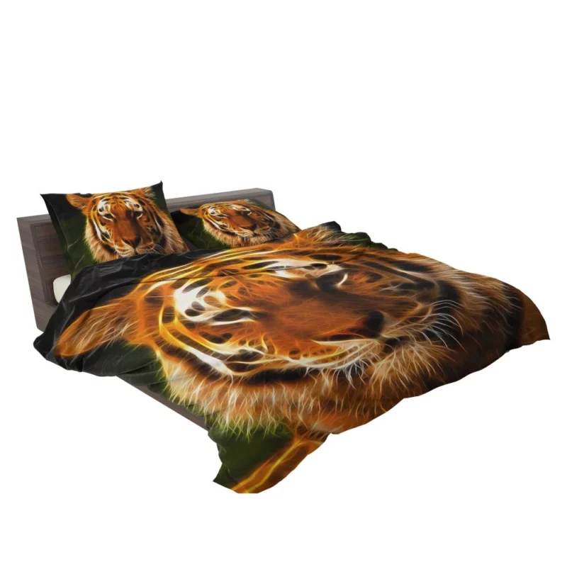 Fractal Tiger Wild Patterns Unleashed Bedding Set 2