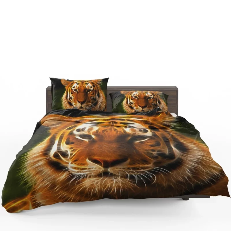 Fractal Tiger Wild Patterns Unleashed Bedding Set