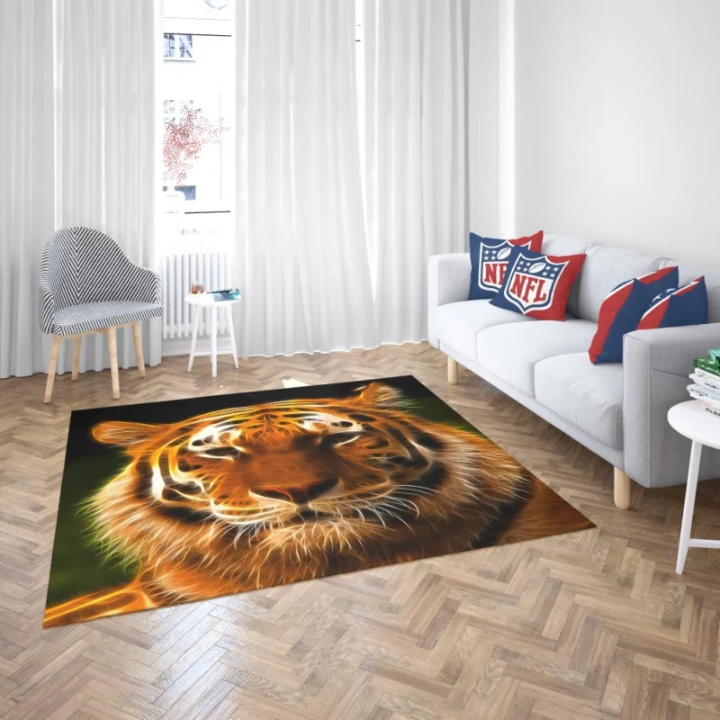 Fractal Tiger Wild Patterns Unleashed Rug 2