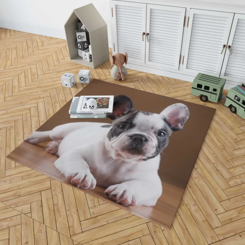 French Bulldog Adorable Muzzle Playful Innocence Rug 1