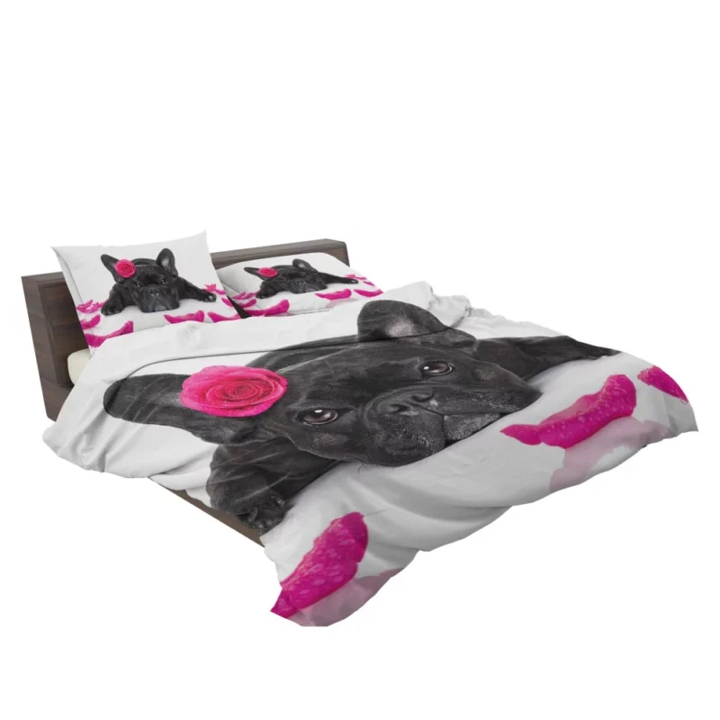 French Bulldog with Petal Charm Bedding Set 2