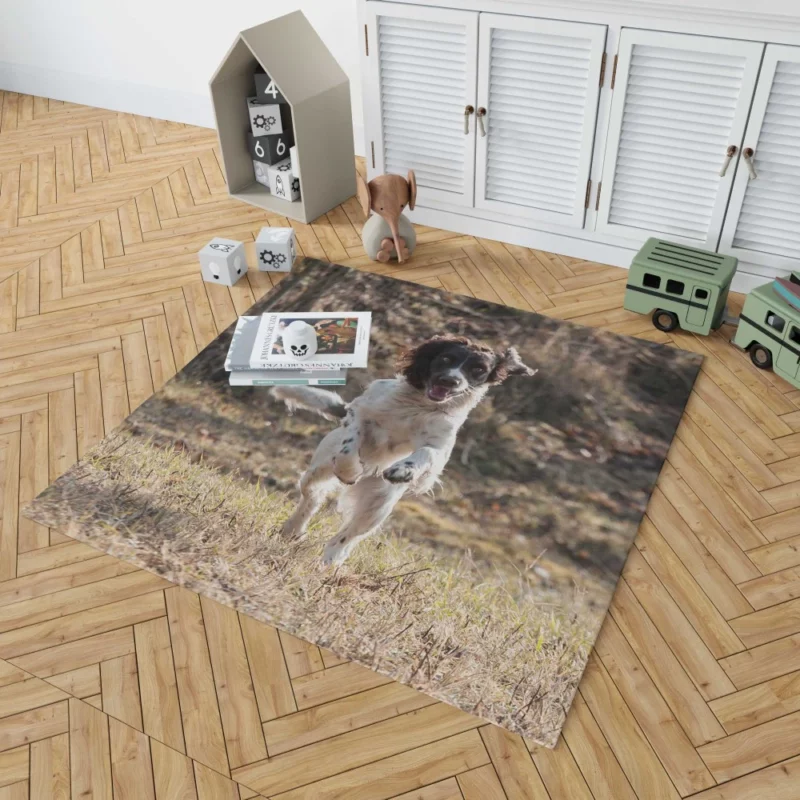 French Spaniel in Captivating Movement Rug 1