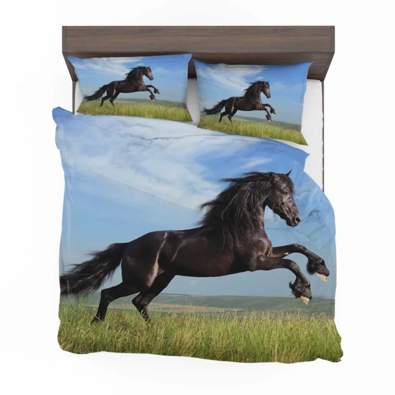 Friesian Horse Elegance in Motion Bedding Set 1