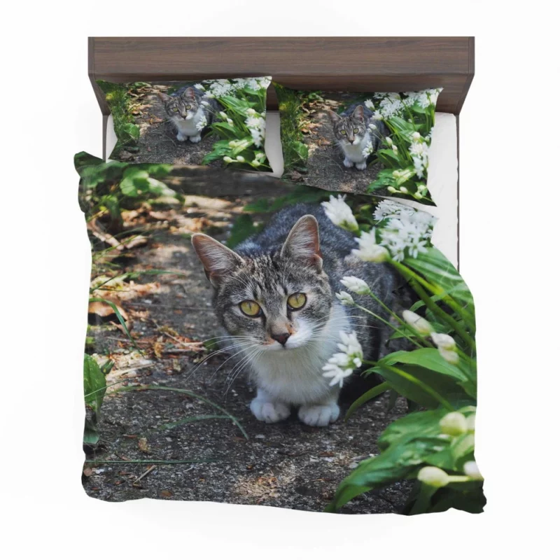 Garden Cat Serene Stare Natural Beauty Bedding Set 1