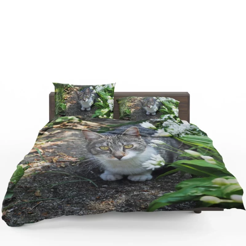 Garden Cat Serene Stare Natural Beauty Bedding Set