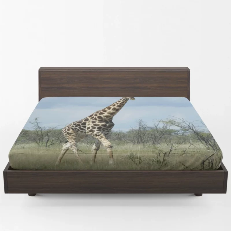 Gentle Giraffe Nature Towering Grace Fitted Sheet