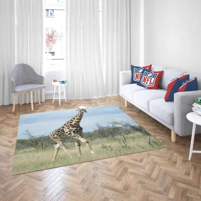 Gentle Giraffe Nature Towering Grace Rug 2