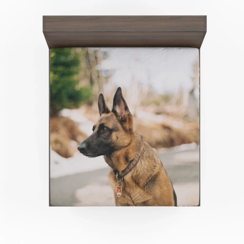 German Shepherd Autumn Stroll Fitted Sheet 1