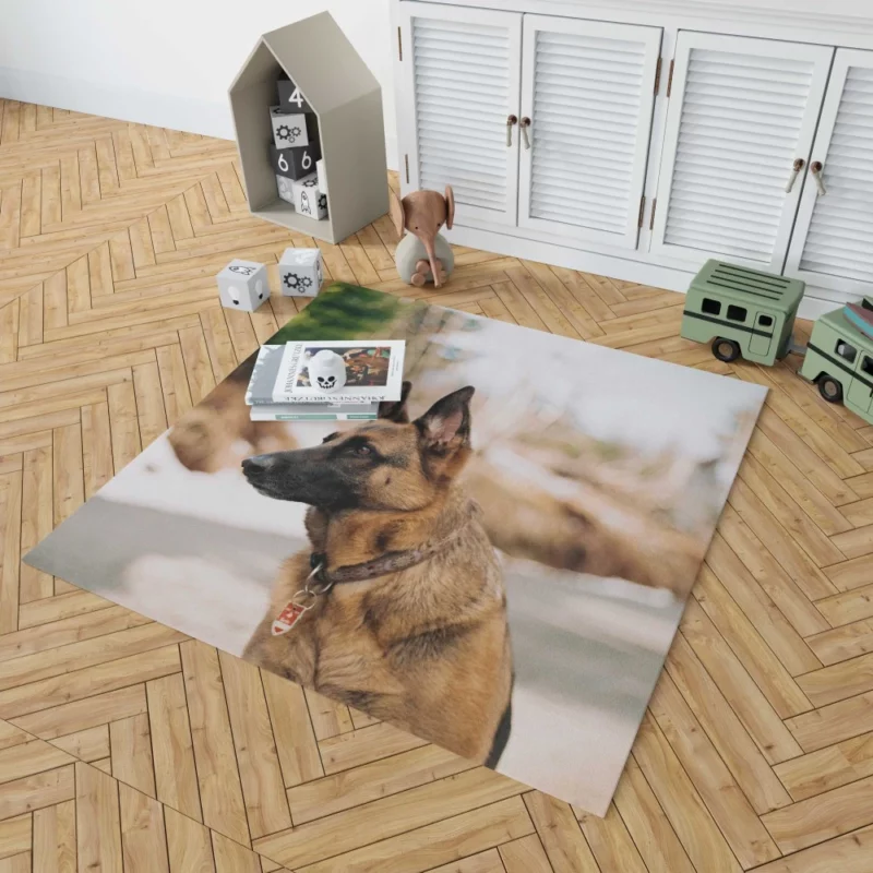 German Shepherd Autumn Stroll Rug 1