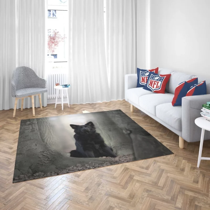 German Shepherd Captivating Gaze Rug 2