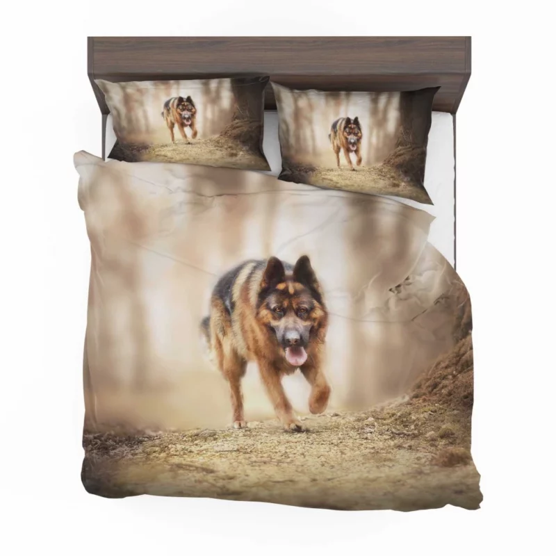 German Shepherd Depth of Field Gaze Bedding Set 1