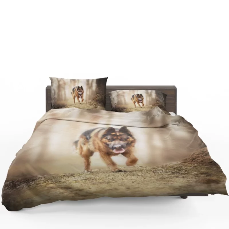 German Shepherd Depth of Field Gaze Bedding Set