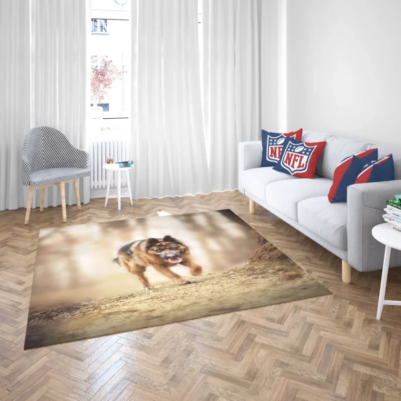 German Shepherd Depth of Field Gaze Rug 2