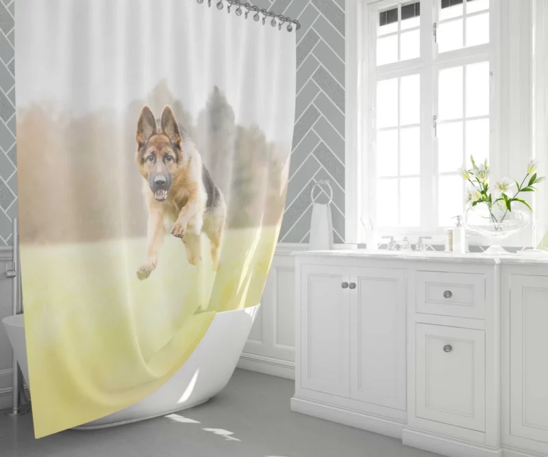 German Shepherd Depth of Field Majesty Shower Curtain 1